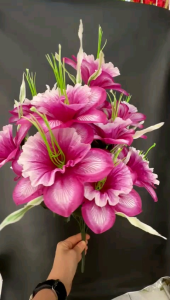 Bunga buket morning glory palsu artificial dekorasi cabang 18