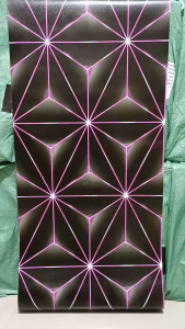Wallpaper Sticker Dinding karaoke Flash 3D Reflektif Special Latar Belakang Ungu Koridor Kreatif Bintang Gemerlap
