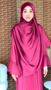 Bawal satin bubble printed labuh bidang 60 mudah bentuk