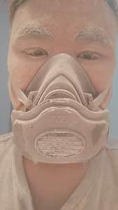 [ tặng kính ] mặt nạ chống bụi 3M 3200 kèm bông lọc bụi nhỏ gọn dễ sử dụng