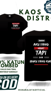 Kaos Distro Tulisan Viral katun Combed 100%