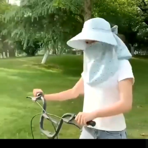 HOSELA TOPI LIPAT VISOR WANITA PANTAI LEBAR / TOPI PANTAI CADAR ANTI UV