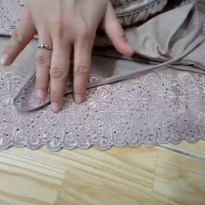 (Pre-order) Telekung cotton sulam Special edition Kekwa Pastel sejuk tak keras (1 set & free woven bag free brooch) (10kha)