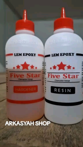 LEM FIVE STAR EPOXY HARDENER RESIN FS N 1/2KG (LEM KAYU LEM 2 KOMPONEN LEM SUPER KUAT)