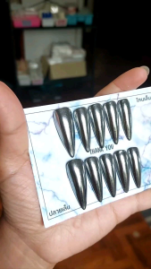 เล็บเจลสีดำเมทัลลิค🖤แถมฟรีกาวตะไบ