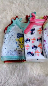 6PCS BABYGIRL SPAG SANDO 0-1YR OLD ASSORTED DESIGN/BABY TOPS PAMBAHAY PRESKO SUOTIN/AOFT FABRIC AND COMFORTABLE TO WEAR