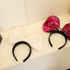 Elegant Sequined Minnie Mouse Ear Headband with Bow - Fashion Hair Accessory