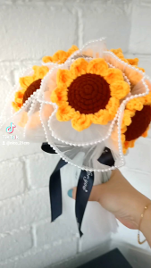 Sunflower Bouquet Wave Lace Flower with greeting card Creative DIY Gift Convo Birthday