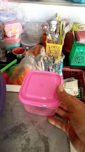 3-6pcs WADAH BUMBU SEGI WARNA MENARIK TUTUP RAPAT