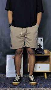 Celana Pendek Boardshort Pria – Katun Adem Halus Pinggang Karet Saku Belakang Kekinian