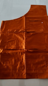 อังสะพระ อังสะ7กระเป๋า ผ้าซัลฟลอไรซ์ สีราชเข้ม อังสะพระสงฆ์