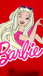 KFS 35 Atasan Baju Kaos Anak Perempuan Barbie Merah 1-10 Tahun