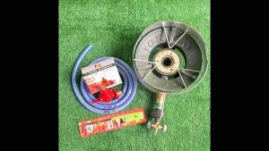 แรง-ทน เตาฟู่เคบี5 KB5 และบังลมเหล็กสูง3นิ้ว พร้อมอุปกรณ์ต่อพ่วงครบชุด แถมที่จุด เตาแก๊ส เตาแม่ค้า สายยาว 2 เมตร