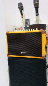 Loa karaoke di động cao cấp Sumico Bella 42 New 2024 (Loa 2 đường tiếng 2 loa bass 12cm 1 treble Neo công suất 100W kèm 2 micro UHF)