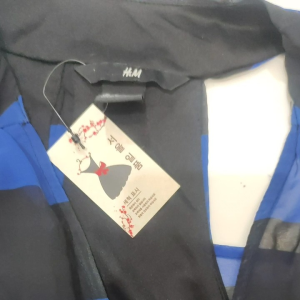 Dress salur biru