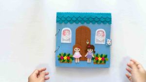 Đồ Chơi Sách Vải Ngôi Nhà Búp Bê ĐÔI BẠN THÂN (Hình thật 100%) - Tulip Store Handmade