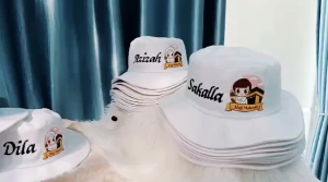 Topi anak Rimba manasik haji free bordir nama