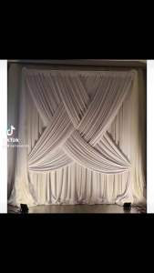 Backdrop Background Dekorasi Pesta Lamaran Ulang Tahun Kain Habutai Filamin Sudah Di Jahit