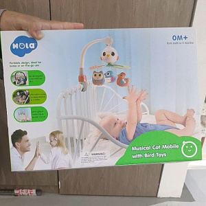 HOLA MUSICAL COT MOBILE WITH BIRD TOYS(WITH LIGHTS/MUSIC) E995