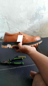 Sepatu Safety Kerja Lapangan Murah Sefty Shoes Kulit Sapi Asli Tan Sepatu Sefty Original