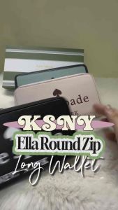 KSNY ELLA ZIPPY LEATHER LONG WALLET