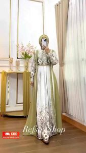 GAMIS KOMBINASI: GAMIS CANTIK MOTIF BUNGA TERBARU 2025