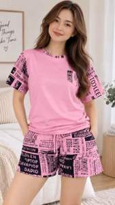 Combi terno set shorts and shirt ladies (fit small-XL)