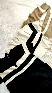 D8578 ARUBA ZIPPER KNITTED DRESS RAJUT IMPORT CHILL FASHION