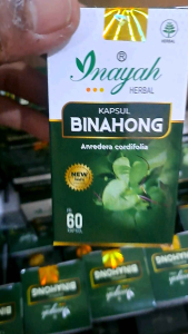Kapsul Binahong Original Inayah isi 60 Kapsul kemasan terbaru ada hologram dan barcode