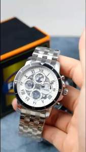 (PROMO - NEW STOK) Jam Tangan Business Pria / Cowok Foxxil Super Chrono Variasi Rantai Steinless Solid