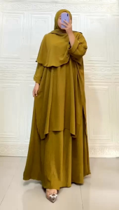SETROK 3IN 1 SYARI SETKAFTAN TUNIK SET FASMINA OVAL KRINGKEL AIRFLOW TUNIKA SET MELAYU BAJU MUSLIM 3IN1