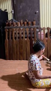 Handcrafted paddle 1 x 4 x 3ft (magkuno wood)
