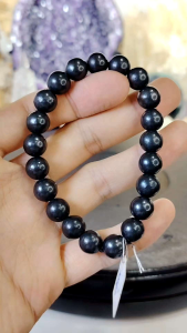 Natural High Grade Russia Shungite Crystal Beads Bracelet SH04 #Shungite #ShungiteBracelet #Naturalcrystal #CrystalBracelet