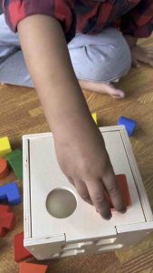 Wooden Blocks Matching Toy with Cube Shape and Number Colors