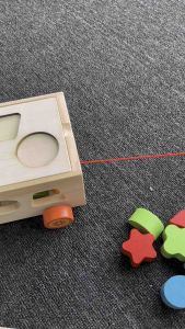 Wooden Blocks Shape Digital Montessori Matching Game Building Blocks Toddler Drag Trailer Box Kids Education