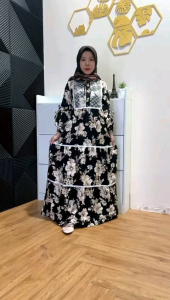 GAMIS FUJIAN RENDA LENGAN BALON