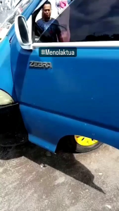 Bungkus Jok Mobil Pickup ESPAS Zebra Model Simple Gratis Sarung Stir