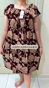 BAJU BATIK T-GEBER BAJU DRESS / BAJU BATIK TIDUR FREE SIZE GOOD QUALITY