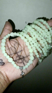 Luminous Rosary Bracelet with Cross Pendant Glow in the Dark Fashion Accessories Jewellery Bracelets & Anklets