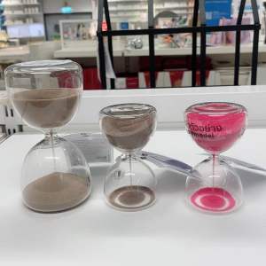 นาฬิกาทราย EFTERTANKA เอฟเตอร์แตงก้า นาฬิกาทรายตั้งโชว์ แก้วใส สีชมพู สีทราย