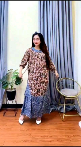 Midi Starla Dres Gamis Batik Kekinian Mewah Viral New Arrival Kain Rayon Premium Terlaris Bala Daster