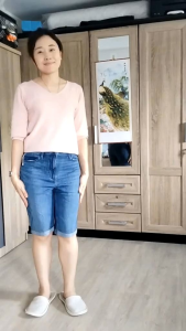 BIG SIZE ยีนส์3ส่วน ยืดได้ กางเกงยีนส์ไซส์ใหญ่ กางเกงคนอ้วน แฟชั่นคนอ้วน พร้อมส่ง ไซส์ 26-44 นิ้ว!!