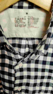 Kemeja Flanel "Muji" Original Second Size M