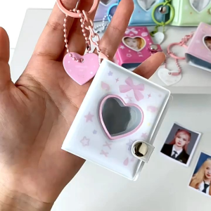 Keychain Mini Album Foto Photocard Gantungan Kunci Tas PC Idol Kpop Collect Book Bag Charm