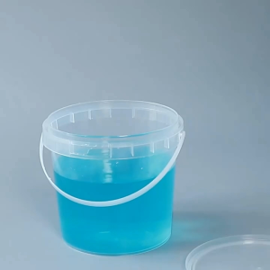 CLEAR PLASTIC BUCKET ROUND CONTAINER WITH HANDLE & LID | KITCHEN TOY ORGANIZER | CHRISTMAS BASKET GIVEAWAY | FOOD GRADE WITH COVER 500ml 1L 2L 3L 4L 6L 12L