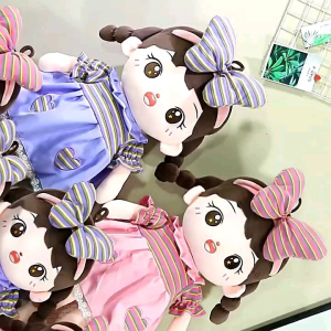 45CM/65CM Bow Tie Cartoon Girl girls doll dolls princess toy toys kids birthday gift plush soft stuffed toy 蝴蝶结卡通娃娃