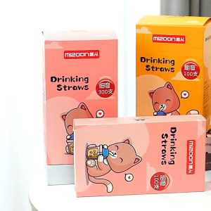 🇲🇾Readystock🇲🇾 Drinking Straw Disposable Curved Straw Individually Wrapped Food-Safe 一次性弯曲吸管 独立包装吸管 Penyedut Straw