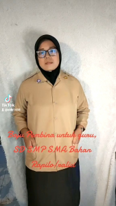 Baju Pramuka Pembina Guru atau Katrina Tanpa Tali Smp Sma Tangan Panjang Bahan Rapilo