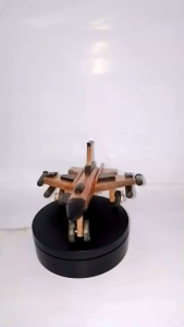 miniatur pesawat f16 kayu souvenir pajangan