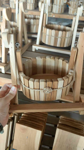 กระเช้าชิงช้า กระถางต้นไม้ ทำจากไม้สัก ตกแต่งสวน บ้าน ร้านคาเฟ่ น่ารักสุดๆ